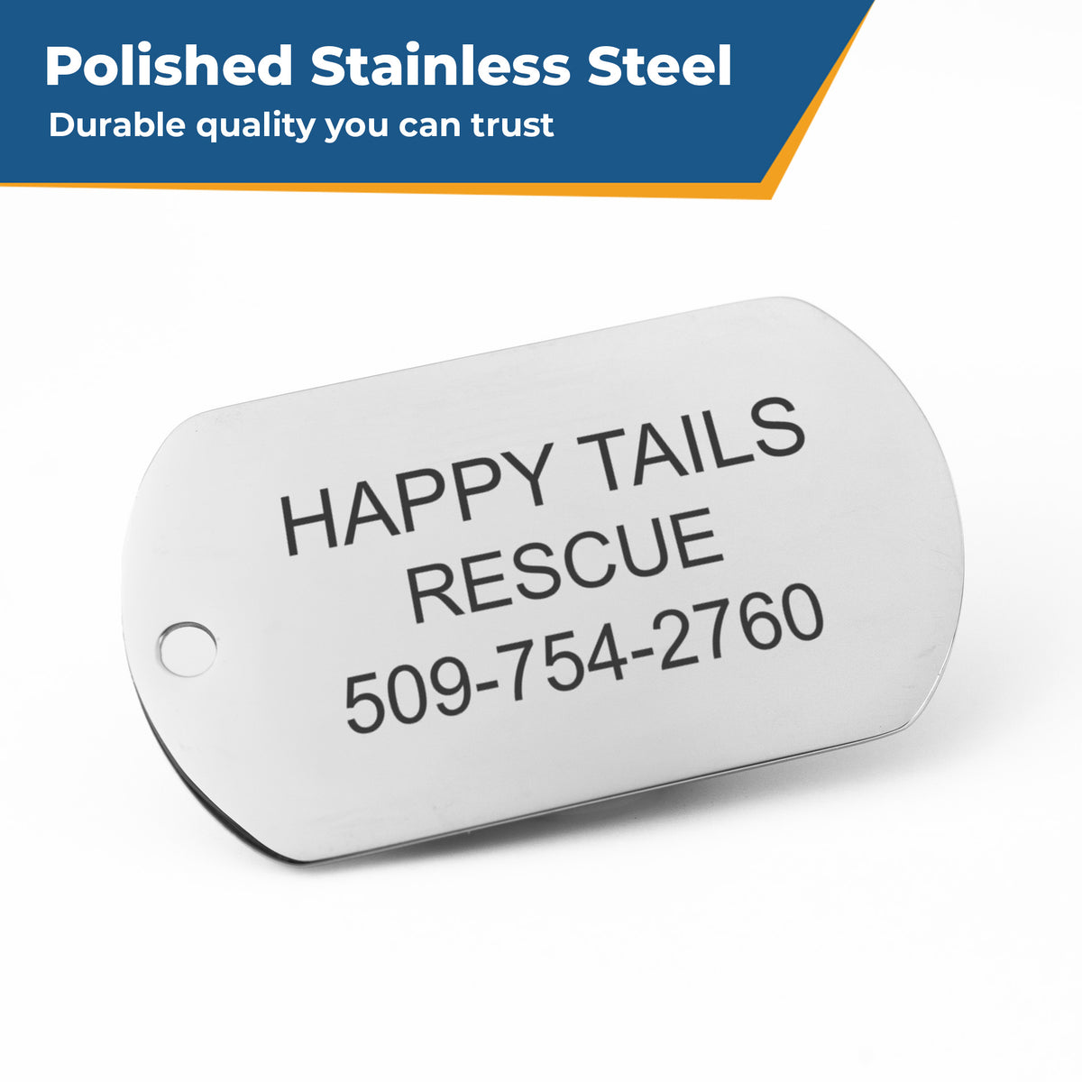 Custom Pet Tags in Stainless Steel - Volume Pricing