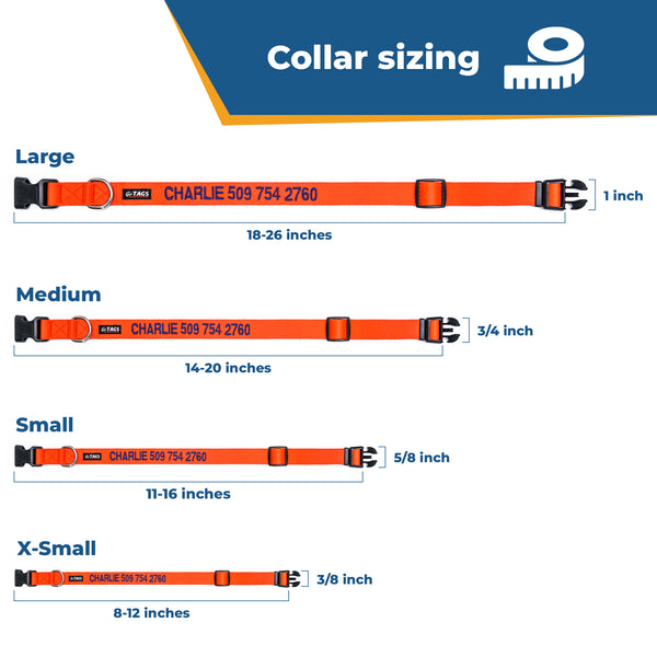 Embroidered Personalized Dog Collar with Quick Release Buckle