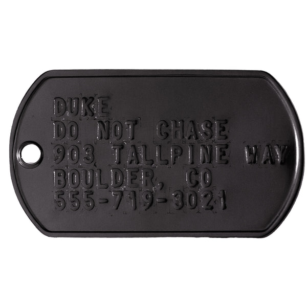 Embossed US Military Dog Tag Necklace Set
