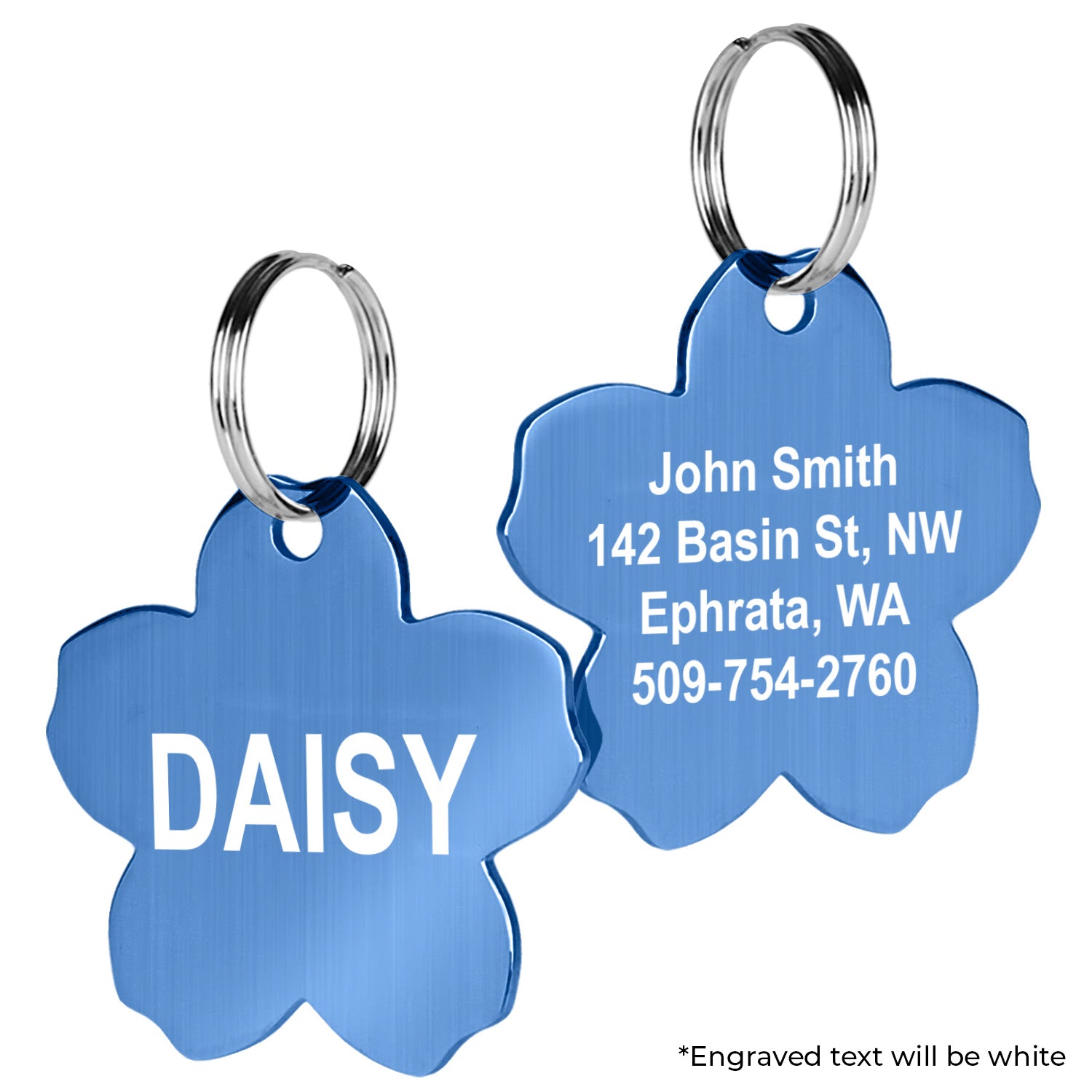 Flower Pet ID Tag
