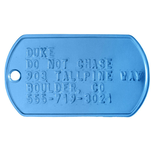 Embossed US Military Dog Tag Necklace Set