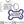 Load image into Gallery viewer, Front view of bone dog ID tag with navy blue enamel paw and personalized engraving on white background
