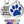 Load image into Gallery viewer, Front and back view of Glitter Paw Print Pet ID Tag with blue glitter paw print, engraved ID, and assorted color options
