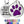 Load image into Gallery viewer, Close-up of a purple glitter paw print pet ID tag showing polished stainless steel and a personalized back
