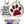 Load image into Gallery viewer, Front and back views of a Glitter Paw Print Pet ID Tag with red glitter paw print and engraved back
