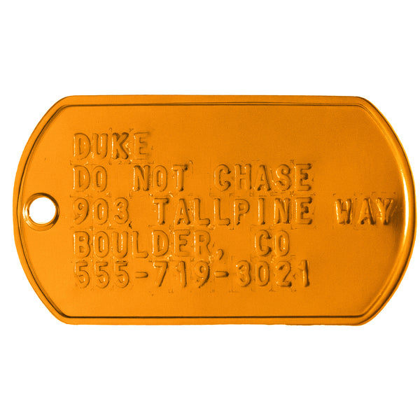 Embossed US Military Dog Tag Necklace Set
