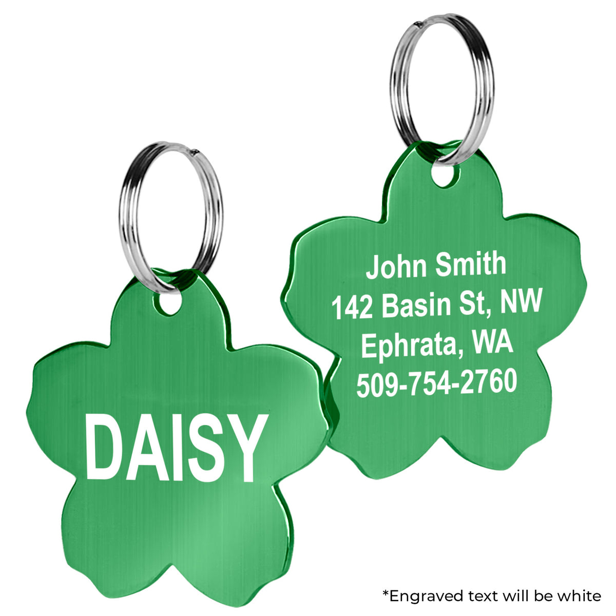 Flower Pet ID Tag