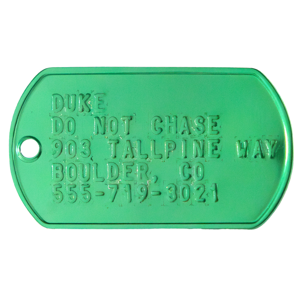 Embossed US Military Dog Tag Necklace Set