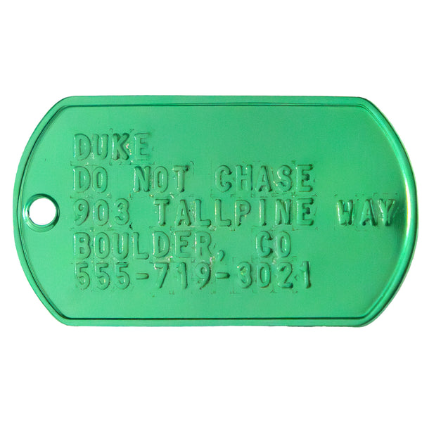 Embossed US Military Dog Tag Necklace Set