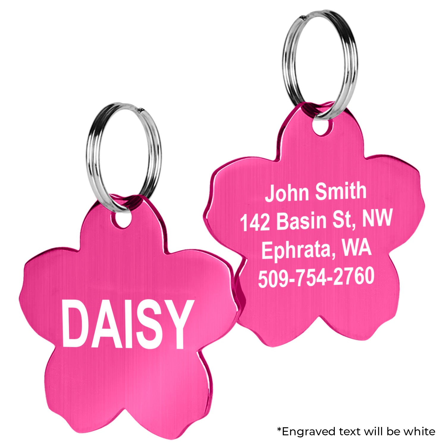 Flower Pet ID Tag