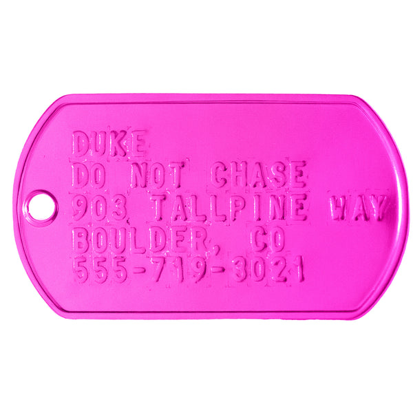 Embossed US Military Dog Tag Necklace Set
