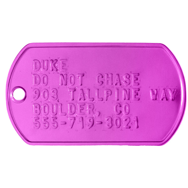Embossed US Military Dog Tag Necklace Set