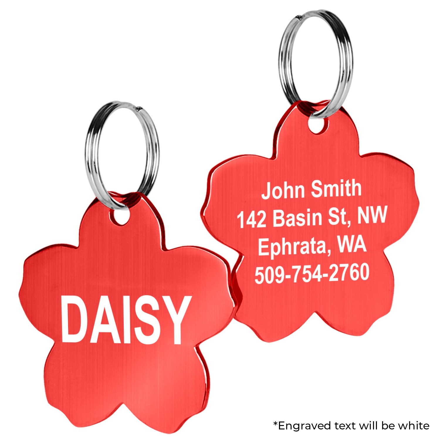 Flower Pet ID Tag