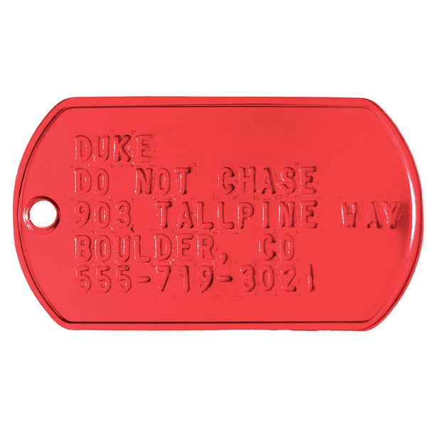 Embossed US Military Dog Tag Necklace Set