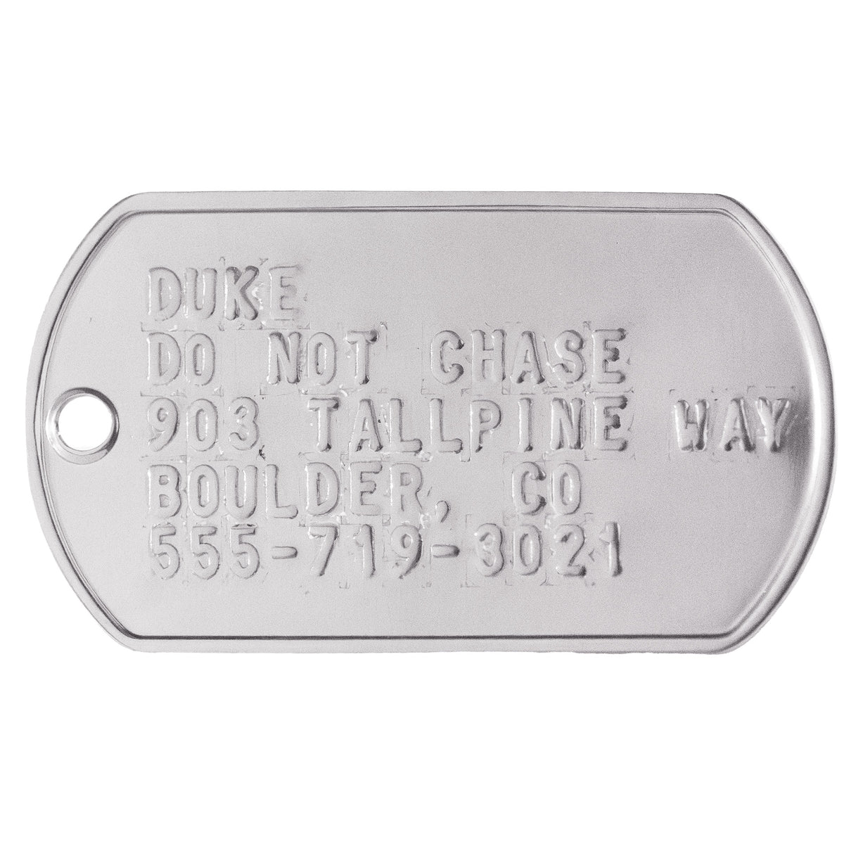 Embossed US Military Dog Tag Necklace Set