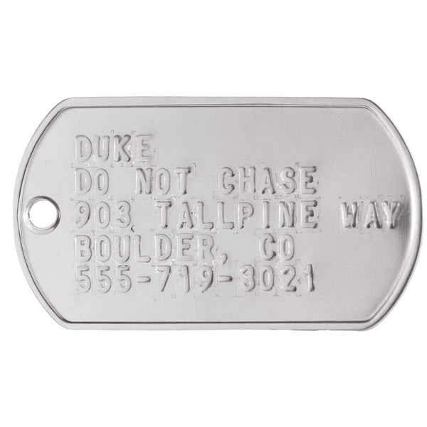 Embossed US Military Dog Tag Necklace Set