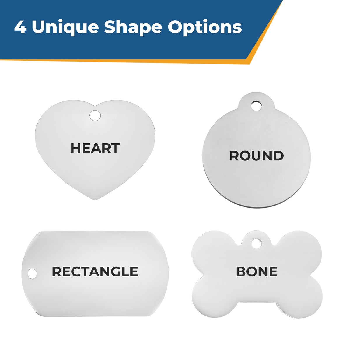 Custom Logo Stainless Steel Dog Tags - Volume Pricing
