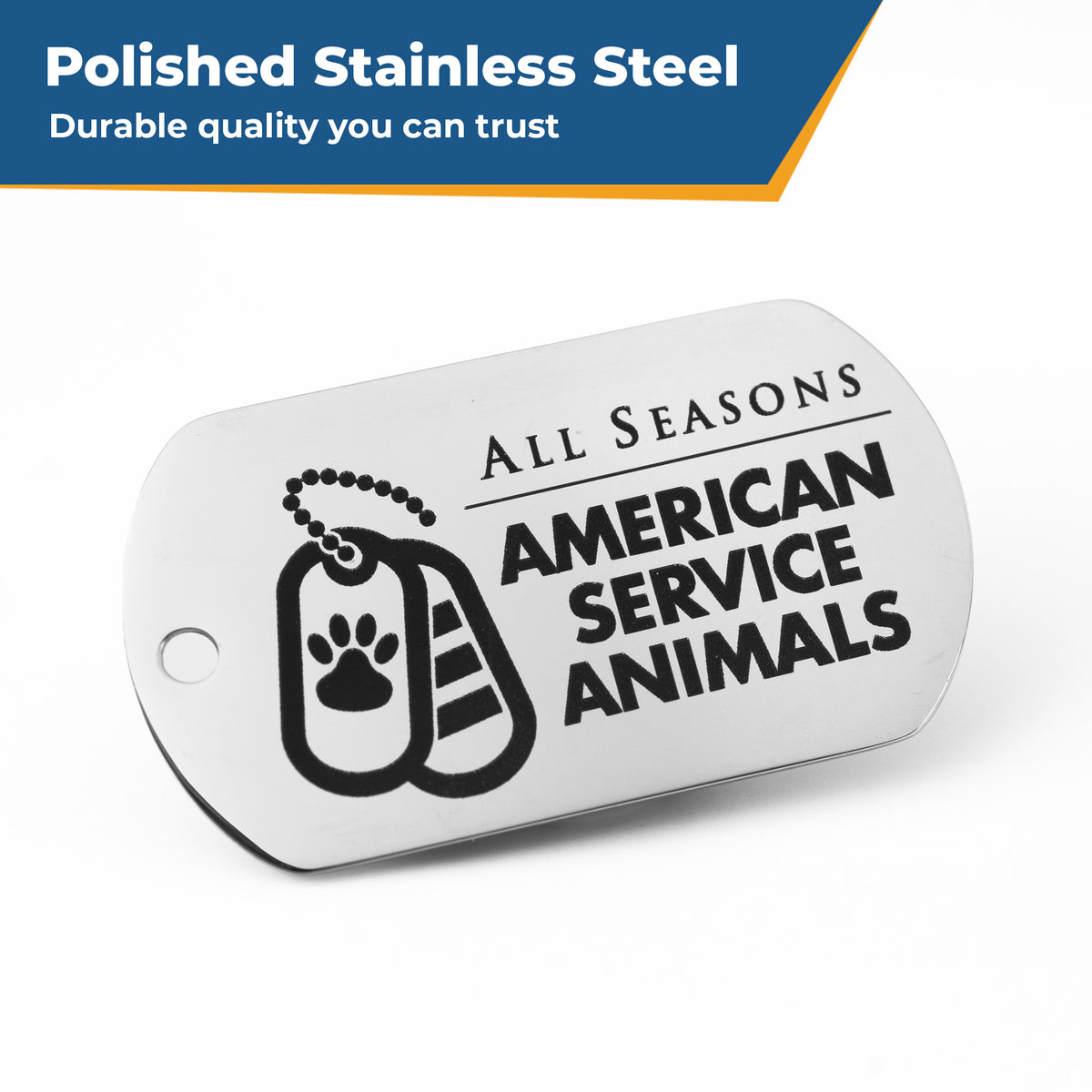 Custom Logo Stainless Steel Dog Tags - Volume Pricing