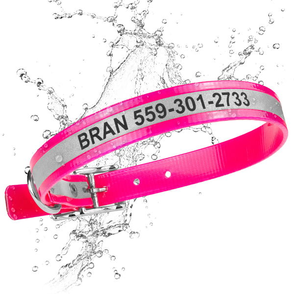 Personalized Reflective Waterproof Dog Collar