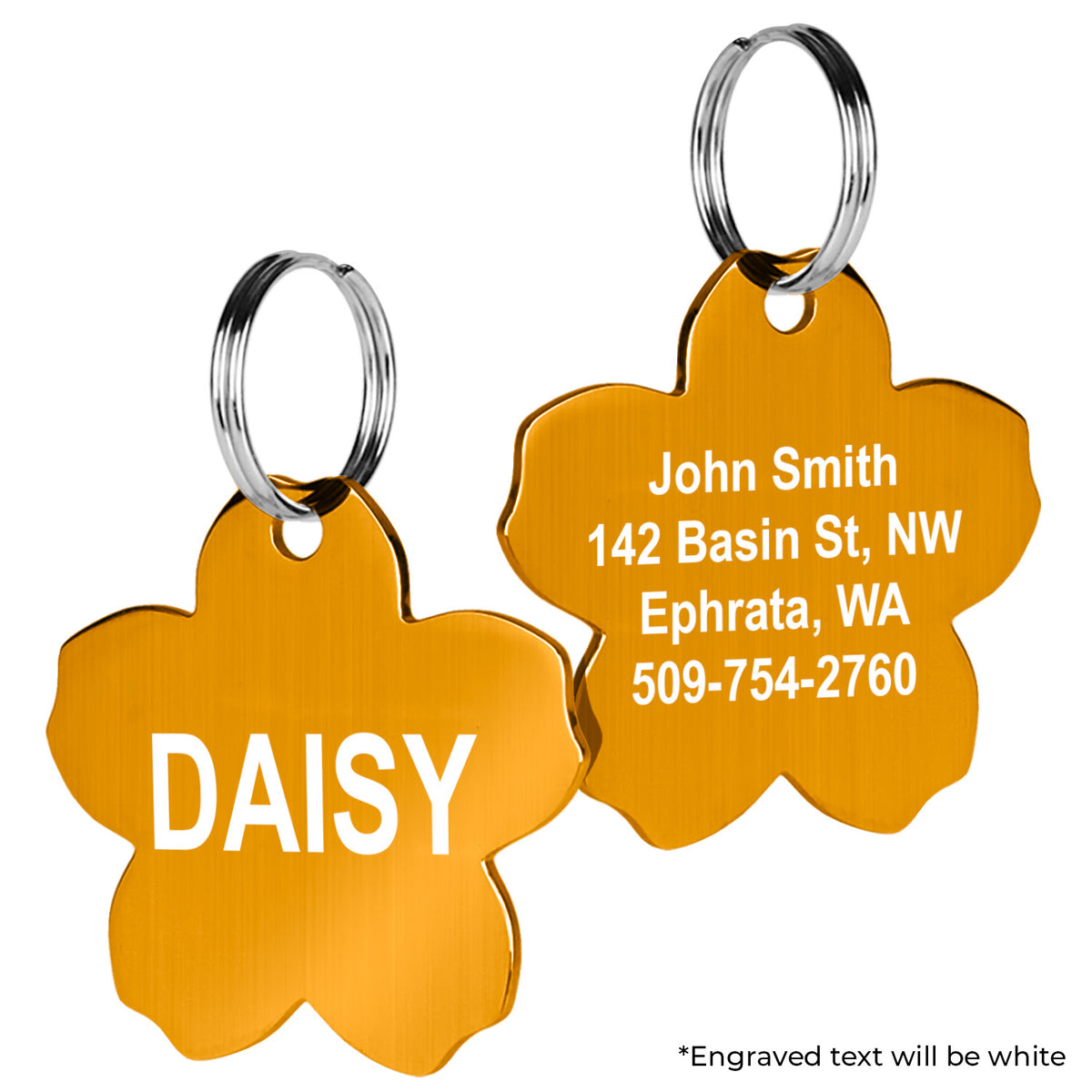 Flower Pet ID Tag