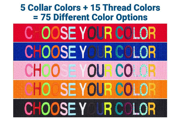 GoTags Collar and Thread Color Options