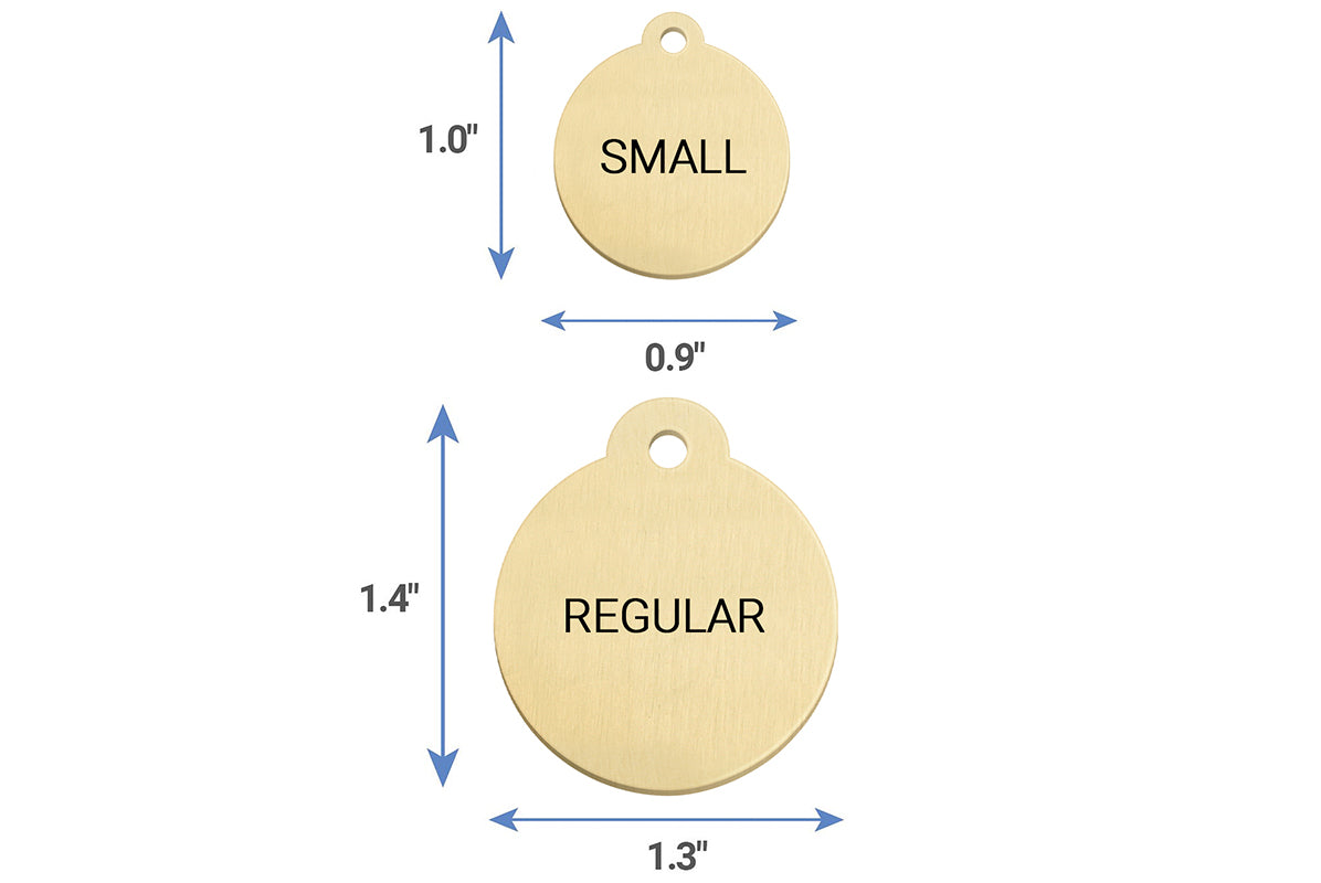 Round Pet ID Tags in Solid Brass | Engraved – GoTags