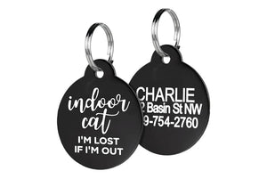 GoTags Indoor Cat Tag, Small Cat Tag, Personalized Cat Tag
