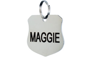 GoTags Badge Shape Stainless Steel Pet ID Tag
