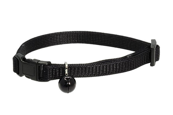 GoTags Black Breakaway Cat Collar with Bell