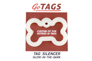 GoTags Dog Tag Silencers in Bone Shape Silicone Rubber