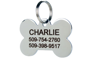 Small Blue Stainless Steel Round Pet ID - Custom Engraved Dog Tag – Best  Engravings