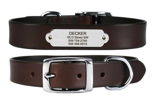 Custom Leather Dog Collars Nameplate