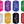 Load image into Gallery viewer, Front view of Engraved Military Dog Tags showcasing eight color options with vertical white engraving on a white background
