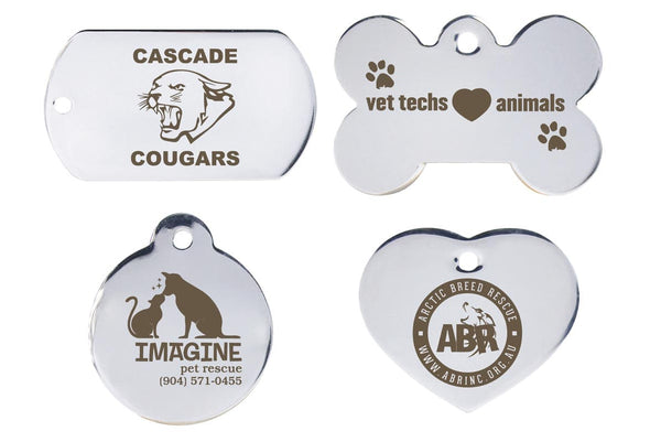 Stainless Steel Personalized Dog Tag for Pets - Engraved Dog Name Tag - Slide On Cat ID Tags Stainless Steel Personalized Dog Tag for Pets - Engraved Dog Name Tag - Slide On Cat ID Tags