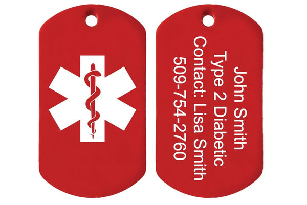 GoTags Personalized Medical Alert ID Tag Necklace
