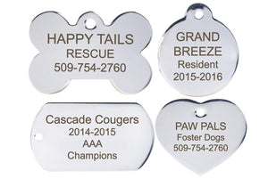 GoTags Custom Stainless Steel Pet Tags Personalized Engraved Bulk Wholesale