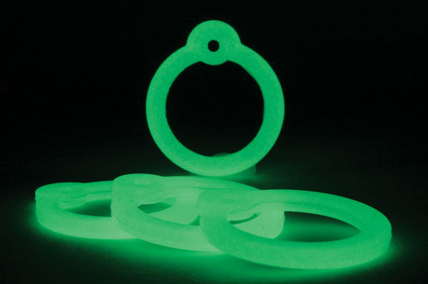 GoTags Glow in the Dark Round Pet Tag Silencers for Dogs and Cats