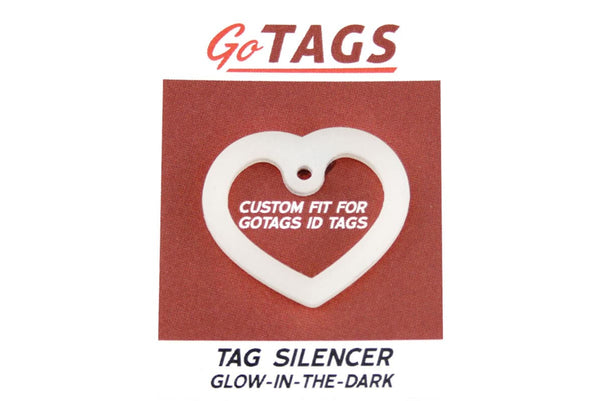 GoTags Heart Shape Dog Tag Silencer