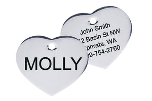 GoTags Heart Shape Stainless Steel Pet ID Tag