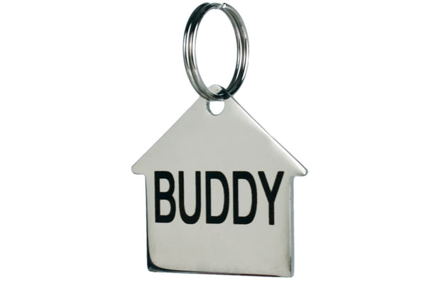 GoTags House Shape Stainless Steel Pet ID Tag