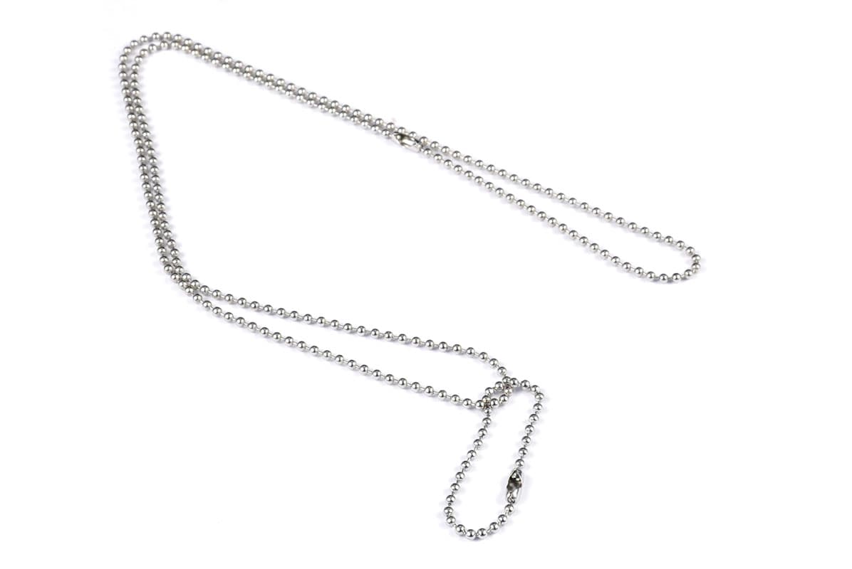  50-Pack Dog Tag Chain Ball Chain Necklace Bulk