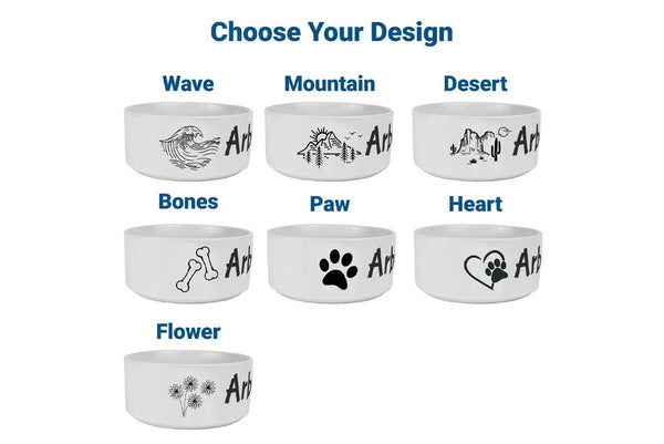 Personalized Pet Food Bowls, Ceramic