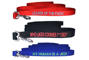 GoTags Embroidered Personalized Dog Leashes