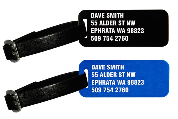 GoTags Engraved Metal Personalized Luggage Tags