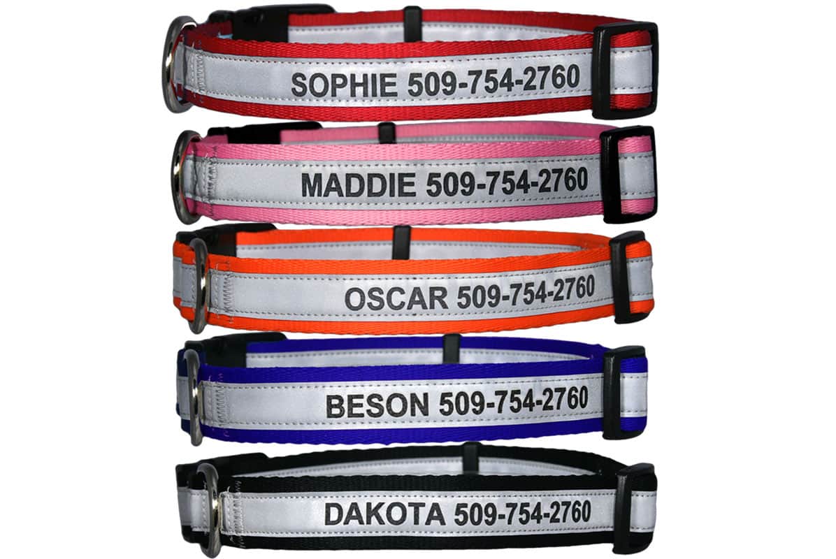  Personalized Dog Collar, Custom Embroidered Pet Name and Phone  Number 4 Adjustable Sizes X-Small Small Medium Large Quick Release Buckle  and D-Ring : Pet Supplies