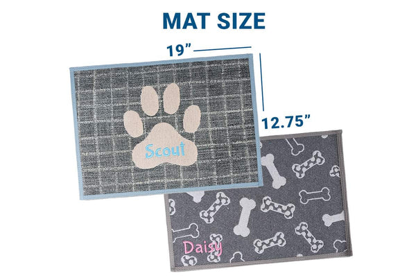 Personalized Waterproof Dog Bowl Mat