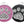 Load image into Gallery viewer, GoTags Paw Print Pet ID Tag with Swarovski Crystals Pink and Black Pet Tags
