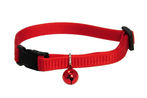 GoTags Red Breakaway Cat Collar with Bell, Safety Cat Collar