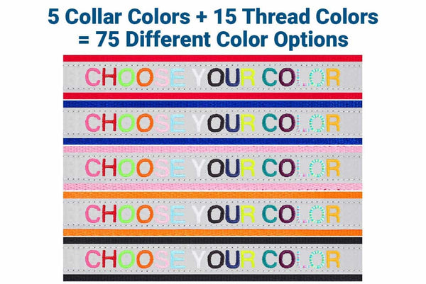 GoTags Collar and Thread Color Options