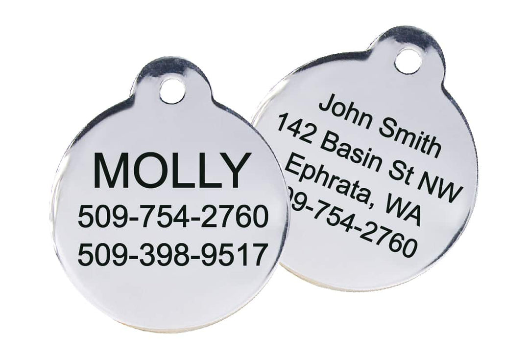 Round Pet ID Tags in Stainless Steel | Engraved – GoTags